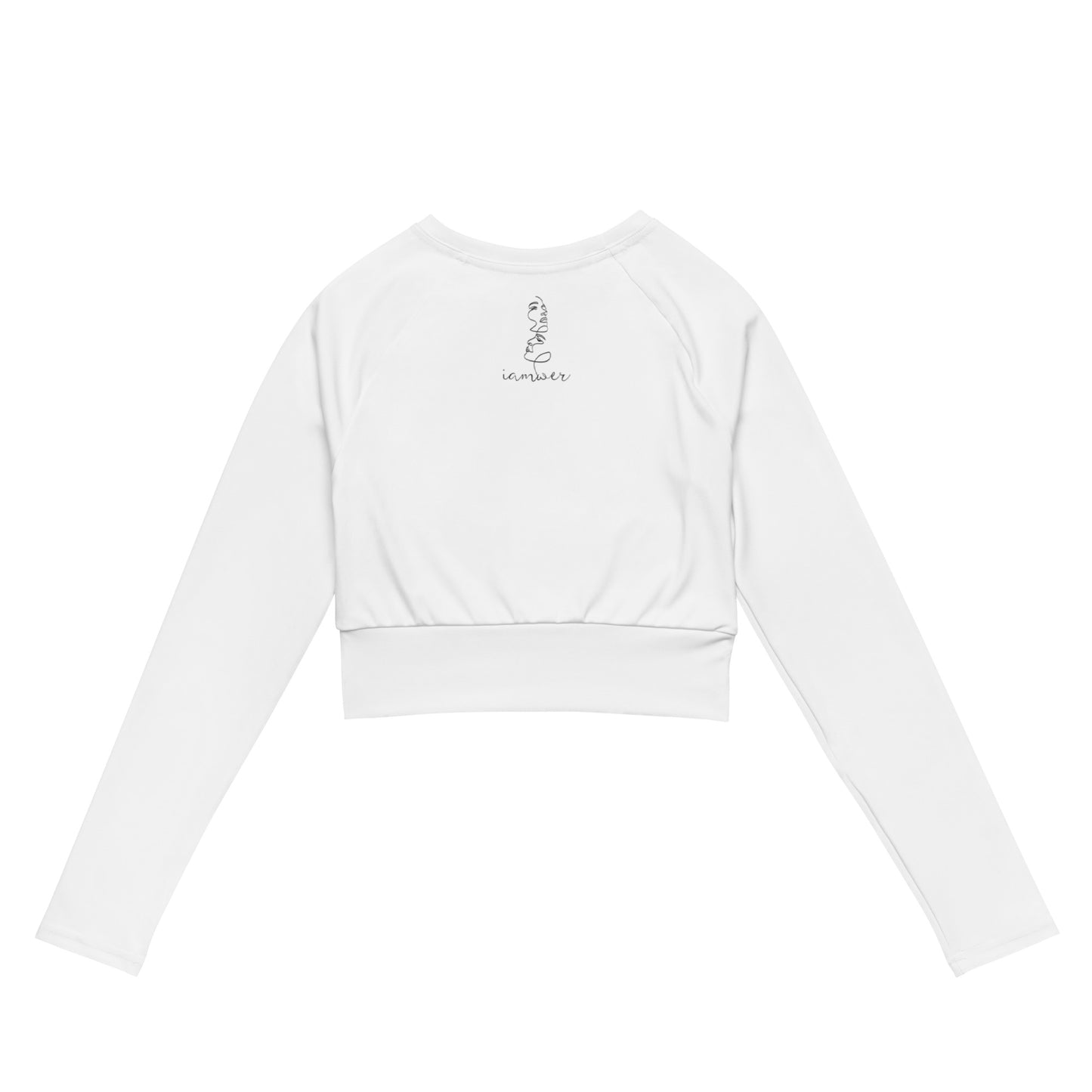 Recycled long-sleeve crop top